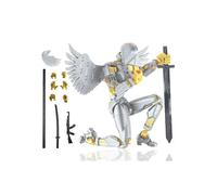 (Silver) T13 Action Figure Set, Titan 13 Robot Action Figure 3D Printed Robo Articulated