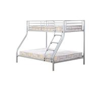 (Silver) Tandi Triple Sleeper Bunk Bed Frame - Black/Silver
