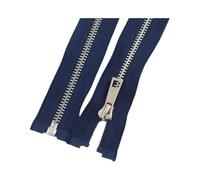 Silver Teeth Metal Zippers, 5#, 40/50/60/70/80cm Open-End, Zipper Coat Jacket, Decor Replace Zips, Repair Kit Sewing Accessory