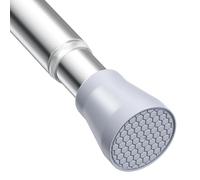 Silver Tension Rod Spring Tension Curtain Rod for Window 28 to 48 Inch 7/8" Diameter Small Curtain Rod No Drill Adjustable Curtain Rods Tension Spring Rod Never Rust Non-Slip （1PCS）