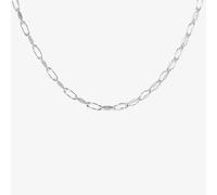 Silver Textured Oval Paperlink Chain 8.10.0754