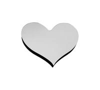 Silver Thickened 3D Acrylic Mirror Wall Stickers - Free Combination Letters Self Adhesive Decorative Mirrors - DIY Alphabet Wall Stickers Decor (Heart, 10cm)