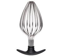silver Thunderdome Steel Giant Metal Caged Butt Plug - 6.5 Inch