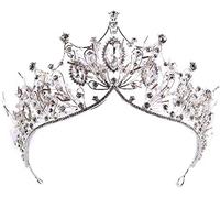Silver Tiara Crowns Crystal Headband, Rhinestone Crown Bride Headbands, Rhinestone Crystal Diadem Crown for Prom/Fashion Show/Photo/Holiday/Travelling The shape is exquisite and the costume is perfect