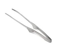 (Silver) - Todai 24cm Stainless Steel Non-Slip Yakiniku BBQ Tongs (Silver)