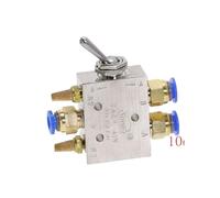 Silver Tone 1/8" Air Pneumatic 2 Position 5 Way Toggle Shut Off Switch Knob Hand Mechanical Valve HL2501-V TAC2-41V IDGTTLDF(PC 10mm Fittings)
