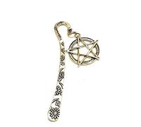 Silver-Tone Reversible Pentagram Bookmark Witch Wizard Magical Bookmark Wiccan Wicca Witchcraft Bookmark