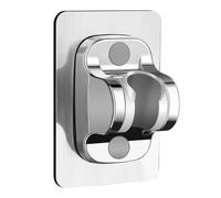 Silver-Tone Shower Head Holder with Stainless Steel Parts | Chrome-Plated ABS and Stainless Steel Components, Adjustable Cradle Position, Coordinated Silver-Tone Finish