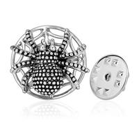 Silver Tone Spiders Brooches for men suit with Gitf Box