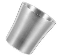 Silver Toothbrush Holder Bathroom Tumbler, 180ml Stainless Steel Cup | Compact Insulated Waistshaped Design, Lightweight Travel Mug, Sleek Modern Silver Finish for Men and Women