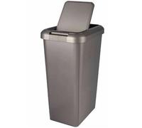 Silver Touch Top 45L Kitchen Waste Bin Rectangle Plastic Rubbish