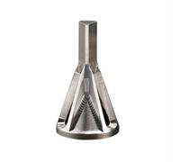 Silver Triangle Deburring Chamfer Tool - External Uniburr Drill Bit for Fast Burr Removal on Hardened Steel, Mild Steel, Fiberglass & Wood