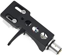 Silver Turntable Headshell with Cartridge Stylus, Compatible with AT-3600L Standard, Fits Many Popular Models (Black)