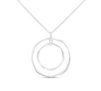 Silver Twisted Circles Necklace - F33034