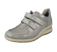 (Silver, UK 6.5) Womens Rieker Hook and Loop Casual Trainer L4868