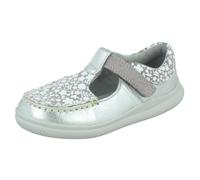 (Silver, UK 7 Infant) Girls Clarks Casual T-Bar Shoes Cloud Rosa