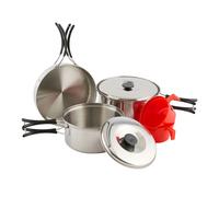 Silver unisex One Size Regatta Compact Stainless Steel Cook Set with Storage Bag Silver