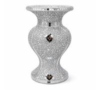 Silver Vase Sparkle Ornament Crushed Diamond Flower Pot - Ceramic Material - 30cm