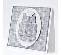 Silver Vest Tie Men's Clothes Metal Cutting Dies for Card Making, Cut Stencils for DIY Scrapbooking Photo Album Paper Decorative Craft for Greeting Cards Birthday Gift Punch Stencil，Die-Cutting