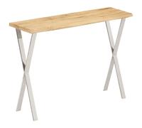 (silver) vidaXL Console Table with Live Edge Hallway Coffee Table End Table Solid Wood