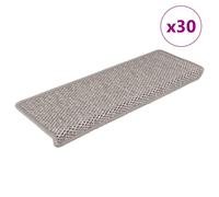(silver) vidaXL Self-adhesive Stair Mats Stair Treads Protector Rug Sisal-Look 15 pcs