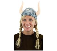 Silver Viking Helmet I Love Fancy Dress Silver 12 Pack