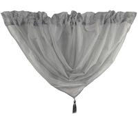 Silver Voile Tasselled Swag SWAGS Curtain Drape 22X18" 56X45CM