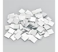 Silver Wall Mirror Stickers 100PCS 10X10MM DIY Disco Ball Glass Mirror Stickers Self-Adhesive Wall Sticker