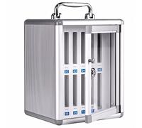 Silver Wall-Mounted Phone Sto Box with Slots - Secure le Device nizer for Classroom and Office Use - Versatile Cell Phone Holder and Sto Solut