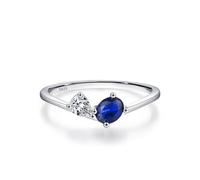 Silver Wedding Band Women 925 Sterling Silver Engagement Rings for Women Cubic-Zirconia Elegant Style with Zircon Size J 1/2 Gifts for Ladies Premium