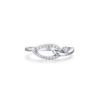 Silver Wedding Band Women, Bridal Wedding Band Geometric with Round Shape Lab Created Diamond 18K White Gold Size P 1/2