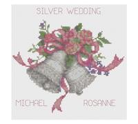Silver Wedding Bells Anniversary Cross Stitch Kit
