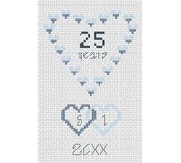 Silver Wedding Hearts Anniversary Cross Stitch Card Kit