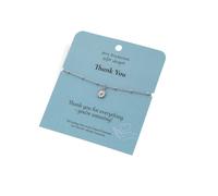 Silver Whisper Thank You Diamond Bracelet - F7510