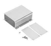 Silver White Aluminum Printed Circuit Board Instrument Box Enclosure Electronic Project Case Durable DIY Enclosure for Electronic Projects Sand Silver Aluminum Alloy 39x88x100mm