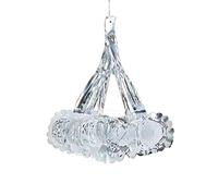 Silver/White Christmas 2 Tone Foil Ceiling Decorations - 40cm Chandelier