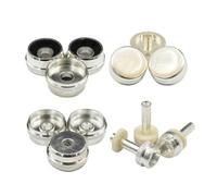 Silver White Shell Trumpet Finger Buttons 12pcs Set C316