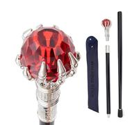 Silver Wolf Head Walking Cane, British Style Luxury Metal Stick, Creative Fashion Elegant Men Women Cosplay Party Daily Use