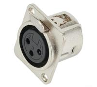 Silver XLR Panel Mount Socket for Mixer Use(Female)