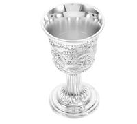 Silver Zinc Alloy Chinese Baijiu Goblet Cup with Dragon Phoenix Design