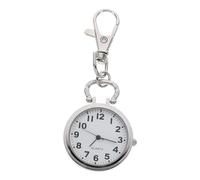 Silver Zinc Alloy Quartz Movement with Big Dial Pocket Watch Nurse | Key Buckle Design Reduces Loss Risk, Tracks Iv Push Time, for Nursing Students and Elderly