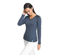 Silver25 - Raglan long-sleeved shirt for women with neurodermatitis - denim blue, denim blue, 36-38
