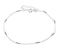 SilverAmber Jewellery UK - 925 Fine Sterling Silver Anti-Tarnish Coated Triple Beads Plain Anklet Bracelet with Extender - GA-ANK4