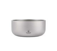 SILVERANT Double Wall Bowl, Ultralight Portable Oatmeal Food Rice Soup Bowl Outdoor Camping Tableware (250ml)