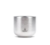 SILVERANT Titanium Coffee Cup-110ml&125ml Double Wall Mugs with Handle/Handleless Shot Tea Cortado Cup for Hot Drinks, Travel & Home Use (Crystallized Master Cup - 125ml)