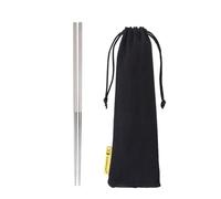 SILVERANT Titanium Long Handle Chopsticks, Ultralight Camping Cutlery Outdoor Utensils for Backpacking Hiking & Bushcraft Flatware (Longhandled Chopstick)