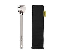 SILVERANT Titanium Long Handle Spoon, Ultralight Camping Cutlery Outdoor Utensils for Backpacking Hiking & Bushcraft Flatware (LongSpoon-Polished)