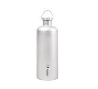 SILVERANT Titanium Water Bottle, Ultralight Camping Bottle with Insulating Thermal Sleeve and Clip Loop Cap for Outdoor Hiking & Sports(600ml- Narrow Mouth)