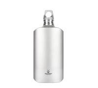 SILVERANT Titanium Water Bottle, Ultralight Camping Slim Bottles Sports Hydration Flask Drinking Bottle for Backpacking, Hiking & Gym (600ml-Sandblasted)