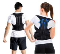 SILVERBACK Back Posture Corrector Support Upper Back Lower Back Body Adjustable Strap Brace Lumbar Support Shoulder Belt Neoprene Unisex Men Women Pain Relief (S)